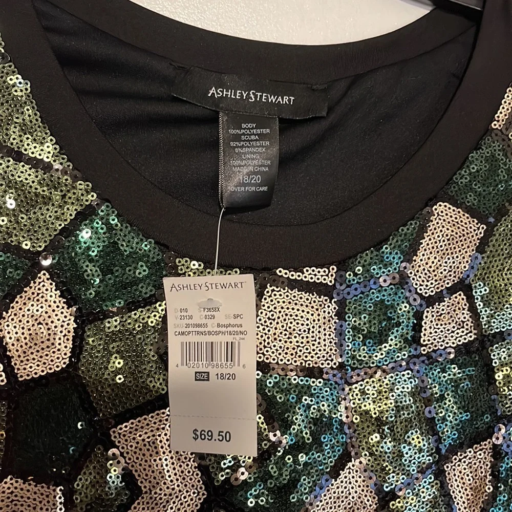 Sequins Camouflage Ladies Dress 👗 Size 18/20 - Picture 3 of 3